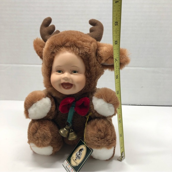 Vintage Geppeddo "Russell Reindeer" Porcelain Doll NWT Children’s Toy 2000 - Picture 7 of 9
